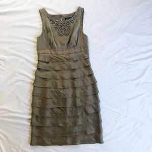 Adrianna Papell Dress Size 6, Silver(ish) with Embellishments